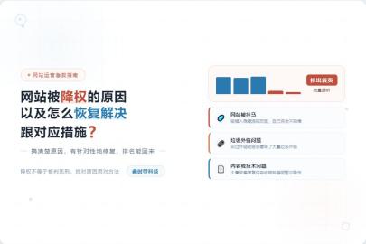 网站被降权的原因以及怎么恢复？